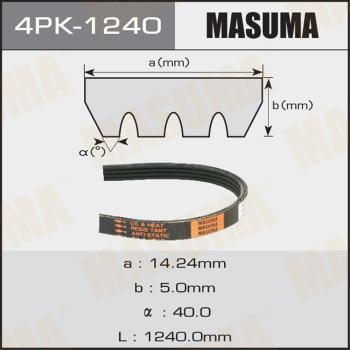 MASUMA 4PK-1240 - Поликлиновой ремінь autocars.com.ua