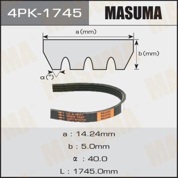 MASUMA 4PK-1745 - Поликлиновой ремінь autocars.com.ua