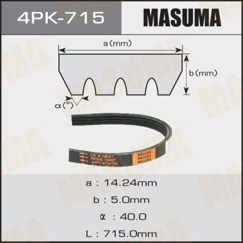 MASUMA 4PK715 - Поликлиновой ремень avtokuzovplus.com.ua