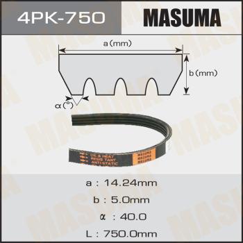 MASUMA 4PK750 - Поликлиновой ремень avtokuzovplus.com.ua