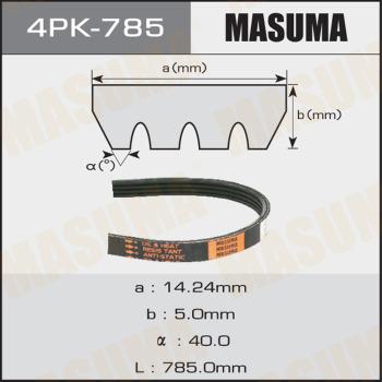 MASUMA 4PK785 - Поликлиновой ремень avtokuzovplus.com.ua