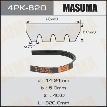 MASUMA 4PK820 - Поликлиновой ремень avtokuzovplus.com.ua