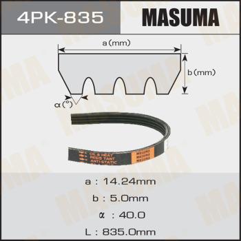 MASUMA 4PK-835 - Поликлиновой ремень avtokuzovplus.com.ua