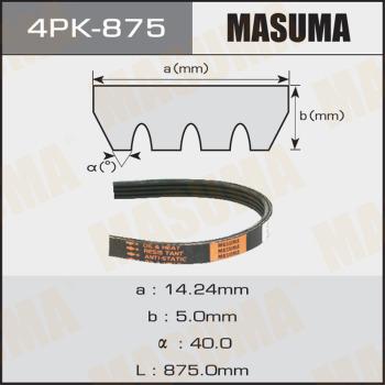 MASUMA 4PK875 - Поликлиновой ремень avtokuzovplus.com.ua