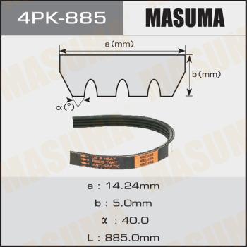 MASUMA 4PK885 - Поликлиновой ремень avtokuzovplus.com.ua
