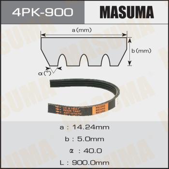 MASUMA 4PK900 - Поликлиновой ремінь autocars.com.ua
