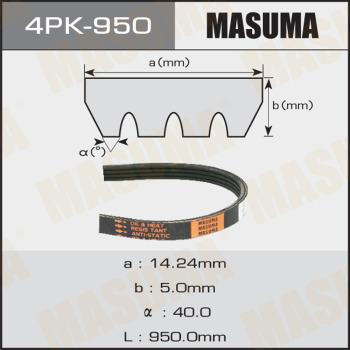 MASUMA 4PK-950 - Поликлиновой ремінь autocars.com.ua