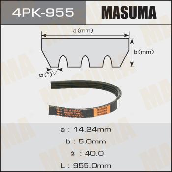 MASUMA 4PK-955 - Поликлиновой ремінь autocars.com.ua