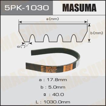 MASUMA 5PK-1030 - Поликлиновой ремінь autocars.com.ua