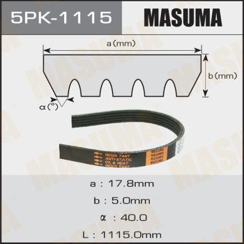MASUMA 5PK1115 - Поликлиновой ремень avtokuzovplus.com.ua