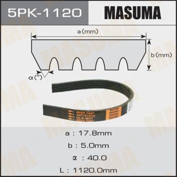 MASUMA 5PK1120 - Поликлиновой ремень avtokuzovplus.com.ua