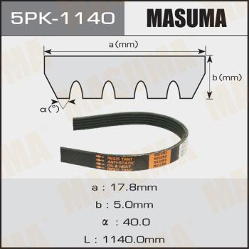 MASUMA 5PK-1140 - Поликлиновой ремень avtokuzovplus.com.ua