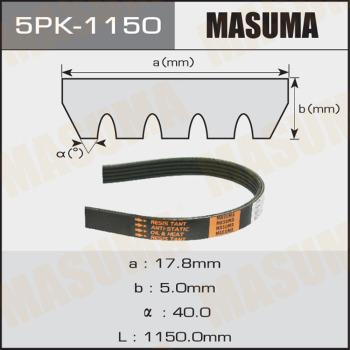 MASUMA 5PK1150 - Поликлиновой ремень avtokuzovplus.com.ua