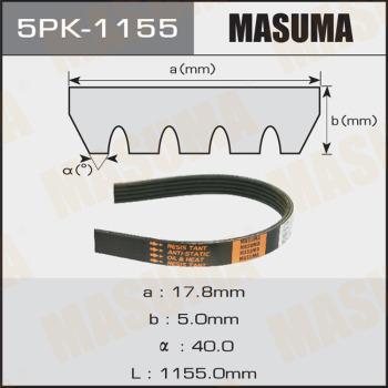 MASUMA 5PK1155 - Поликлиновой ремень avtokuzovplus.com.ua