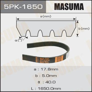 MASUMA 5PK-1650 - Поликлиновой ремень avtokuzovplus.com.ua