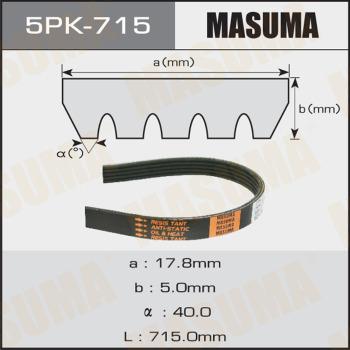 MASUMA 5PK-715 - Поликлиновой ремень avtokuzovplus.com.ua