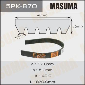 MASUMA 5PK870 - Поликлиновой ремень avtokuzovplus.com.ua