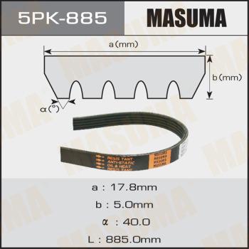 MASUMA 5PK885 - Поликлиновой ремень avtokuzovplus.com.ua