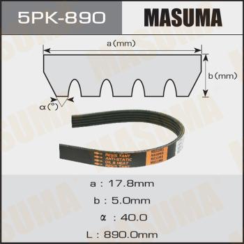 MASUMA 5PK-890 - Поликлиновой ремень avtokuzovplus.com.ua