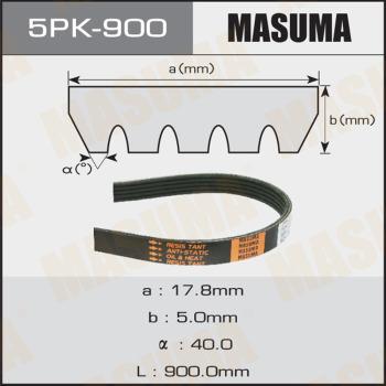 MASUMA 5PK900 - Поликлиновой ремінь autocars.com.ua