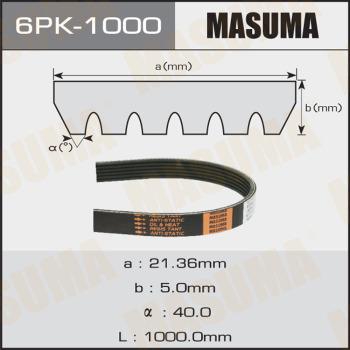 MASUMA 6PK1000 - Поликлиновой ремень avtokuzovplus.com.ua