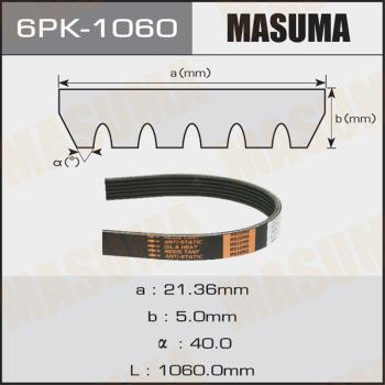 MASUMA 6PK1060 - Поликлиновой ремень avtokuzovplus.com.ua