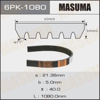 MASUMA 6PK1080 - Поликлиновой ремінь autocars.com.ua
