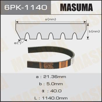 MASUMA 6PK1140 - Поликлиновой ремень avtokuzovplus.com.ua