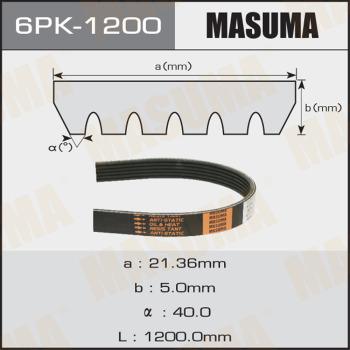MASUMA 6PK1200 - Поликлиновой ремень avtokuzovplus.com.ua