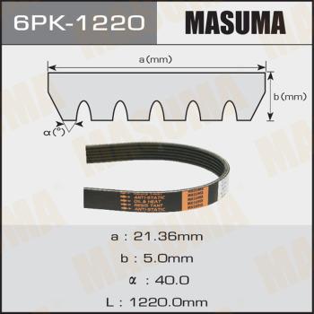 MASUMA 6PK-1220 - Ремень поликлиновой 6PK1220 MASUMA autocars.com.ua