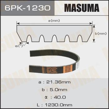 MASUMA 6PK1230 - Ремень поликлиновой 6PK-1230 autocars.com.ua
