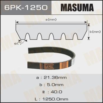 MASUMA 6PK-1250 - Поликлиновой ремень avtokuzovplus.com.ua