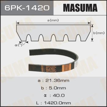 MASUMA 6PK1420 - Поликлиновой ремень avtokuzovplus.com.ua