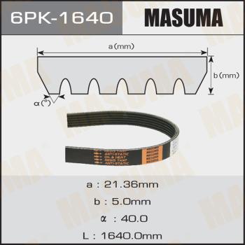 MASUMA 6PK1640 - Ремень поликлиновой 6PK-1640 MASUMA autocars.com.ua