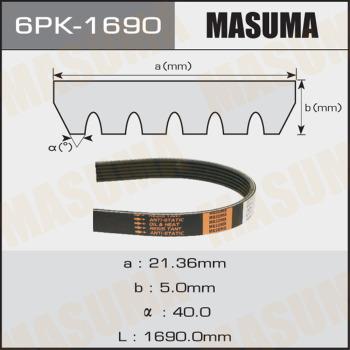 MASUMA 6PK1690 - Поликлиновой ремінь autocars.com.ua