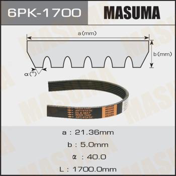 MASUMA 6PK1700 - Поликлиновой ремень avtokuzovplus.com.ua