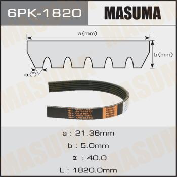 MASUMA 6PK1820 - Поликлиновой ремень avtokuzovplus.com.ua