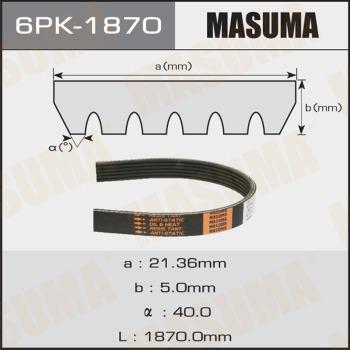 MASUMA 6PK-1870 - Поликлиновой ремень avtokuzovplus.com.ua