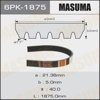 MASUMA 6PK1875 - Поликлиновой ремень avtokuzovplus.com.ua