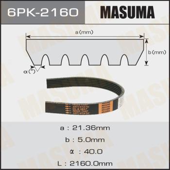 MASUMA 6PK2160 - Поликлиновой ремень avtokuzovplus.com.ua