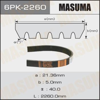 MASUMA 6PK-2260 - Поликлиновой ремень avtokuzovplus.com.ua