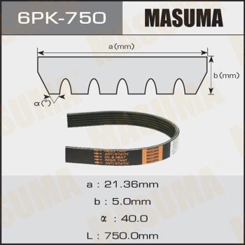 MASUMA 6PK-750 - Поликлиновой ремень avtokuzovplus.com.ua