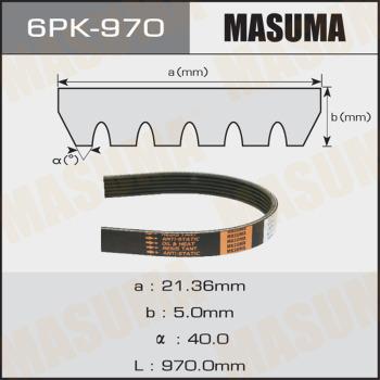 MASUMA 6PK970 - Поликлиновой ремінь autocars.com.ua