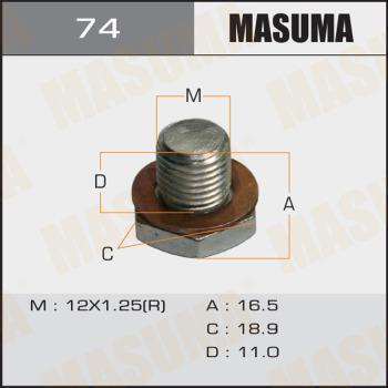 MASUMA 74 - Резьбовая пробка, масляный поддон avtokuzovplus.com.ua