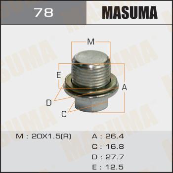 MASUMA 78 - Резьбовая пробка, масляный поддон avtokuzovplus.com.ua