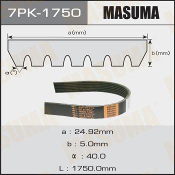 MASUMA 7PK1750 - Поликлиновой ремень avtokuzovplus.com.ua