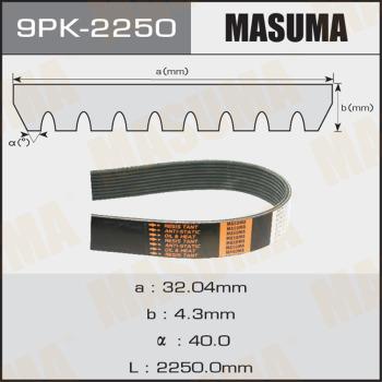 MASUMA 9PK-2250 - Поликлиновой ремінь autocars.com.ua