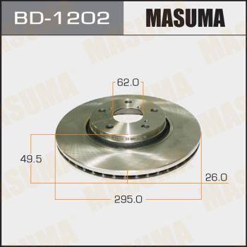 MASUMA BD-1202 - Гальмівний диск autocars.com.ua