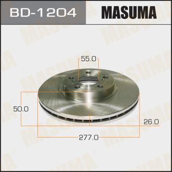 MASUMA BD-1204 - Гальмівний диск autocars.com.ua