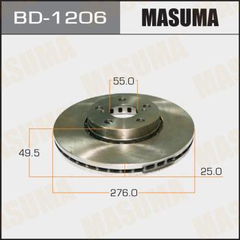 MASUMA BD-1206 - Тормозной диск avtokuzovplus.com.ua